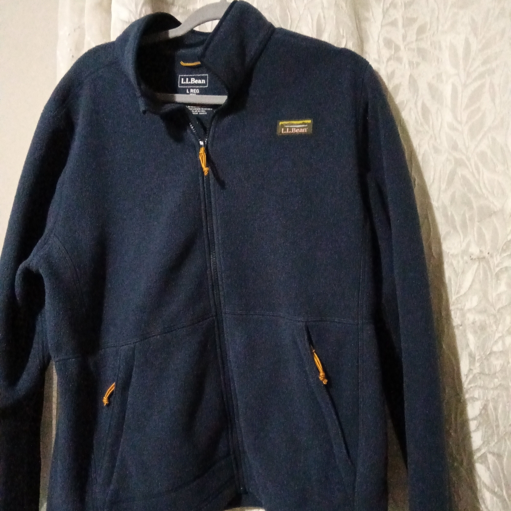 L.L. Bean Navy Blue Fleece Jacket New Without Tags, Never Worn